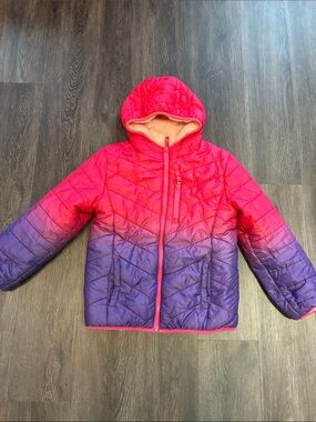 Eddie Bauer Kids (S) Ombre Hooded Reversible Puffer Jacket
